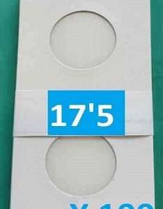 Self Adhesive Coin Holders 17,50 mm (Qty: 100)