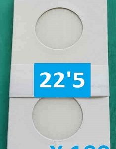 Self Adhesive Coin Holders 22,50 mm (Qty: 100)