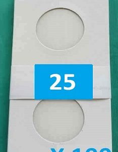 Self Adhesive Coin Holders 25 mm (Qty: 100)
