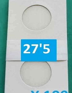 Self Adhesive Coin Holders size 27,50 mm (Qty: 100)