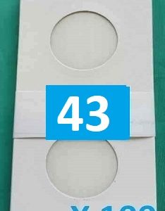Self Adhesive Coin Holders size 43 mm (Qty: 100)