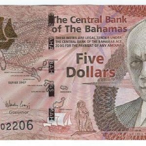 Bahamas 5 Dollars 2007