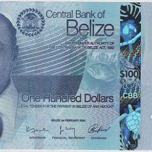 Belize 100 Dollars 2025