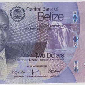 Belize 2 Dollars 2025