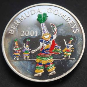 Bermuda 5 Dollars 2001 Gombey Dancers