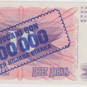 Bosnia 100000 Dinara 1993