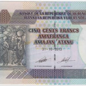 Burundi 500 Francs 2013