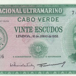 Cape Verde 20 Escudos 1958