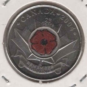 Canada 25 Cents 2004 Remembrance