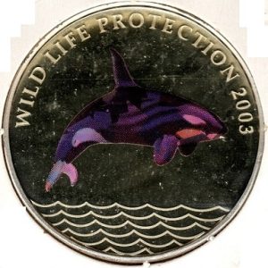 Congo 10 Francs 2003 Whale