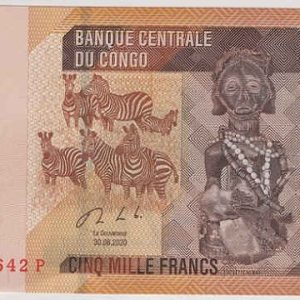 Democratic Republic of Congo 5000 Francs 2020