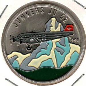 Congo Rep 100 Francs 1995 Junker JU 52