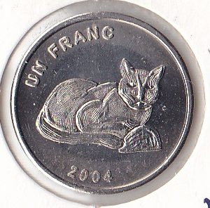 Congo 1 Franc 2004 Cat