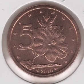 Cook Islands 5 Cents 2010