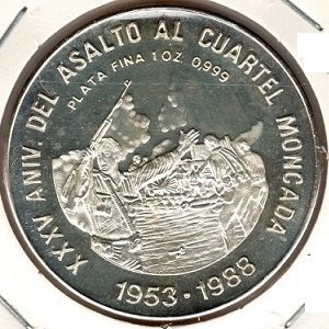 C!ba 10 Pesos 1988 Assault of the Moncada Garrison