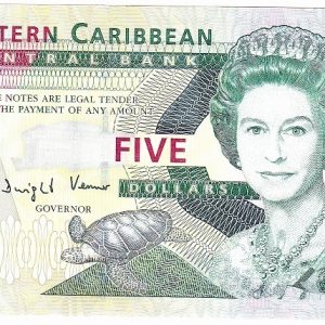 East Caribean 5 Dollars 2008