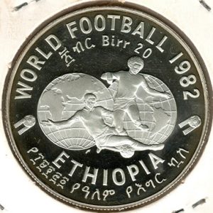 Ethiopia 20 Birr 1982 - Proof