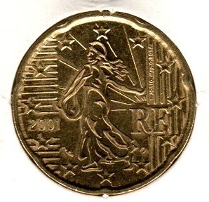 France 20 Cents 2001