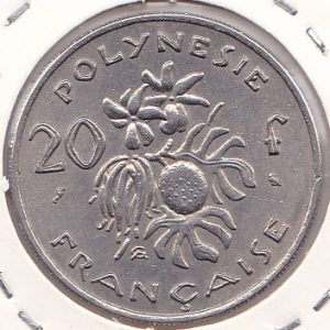 French Polynesian 20 Francs 1967