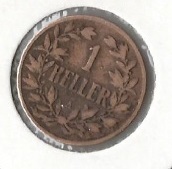 German East Africa 1 Heller 1905 A