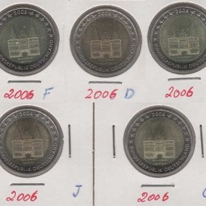 Germany 2 Euro 2006 Schleswig-Holstein (Set 5 coins)