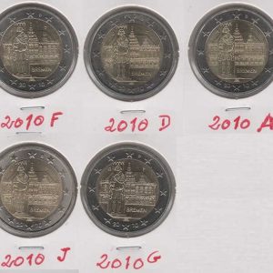 Germany 2 Euro 2010 Bremen (Set 5 coins)