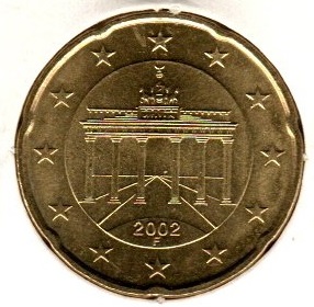 Germany 20 Cents 2002 F
