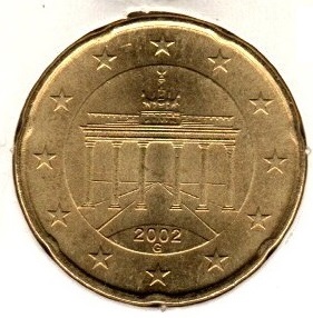Germany 20 Cents 2002 G