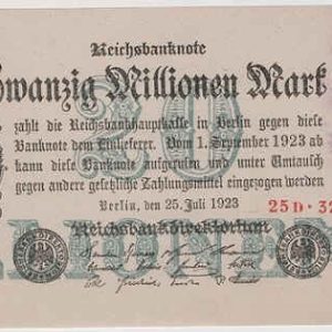 Germany 20 Million Marks 1923