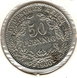 Germany 50 Pfennig 1900 J