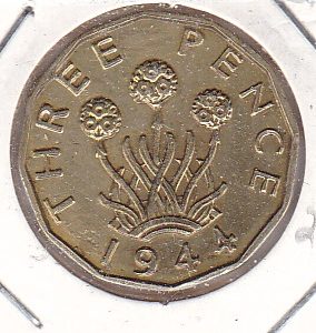 Great Britain 3 Pence 1944