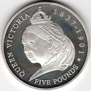 Guernsey 5 Pounds 2001 Queen Victoria