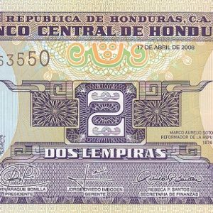 Honduras 2 Lempiras 2008