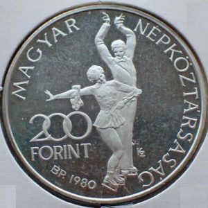 Hungary 200 Forint 1980 Olympic Games Piefort