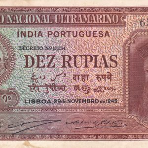 India 10 Rupees 1945