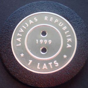 Latvia 1 Lats 1999/2000 Millennium