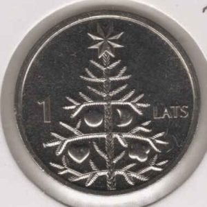 Latvia 1 Lats 2009 Christmas Tree