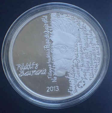 Latvia 1 Lats 2013 Rudolfs Blaumanis - Proof - Image 2