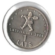 Latvia 1 Lats 2004