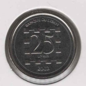 Lebanon 25 livres 2002