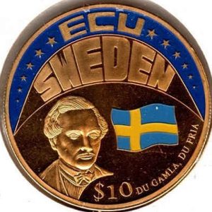 Liberia 10 Dollars 2001 - Ecu - Sweden