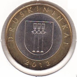 Lithuania 2 Litai 2012 - Coat of arms of Druskininkai