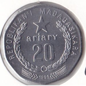 Madagascar 20 Ariary 1999