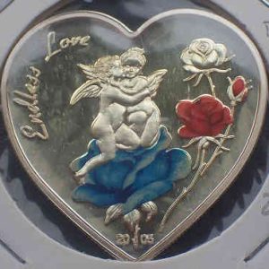 Mariana Islands 5 Dollars 2005 Love Heart