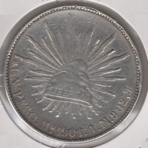 Mexico 1 Peso 1901 Mº A.M