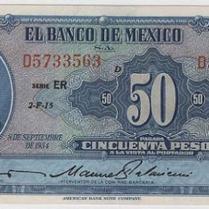 Mexico 50 Pesos 1954