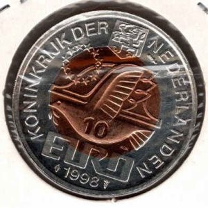 Netherlands 10 Euro 1998