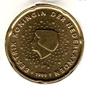 Netherlands 20 Cents 1999