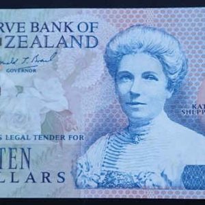 New Zealand 10 Dollars 1992