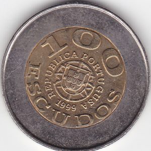 Portugal 100 Escudos 1999 UNICEF with error